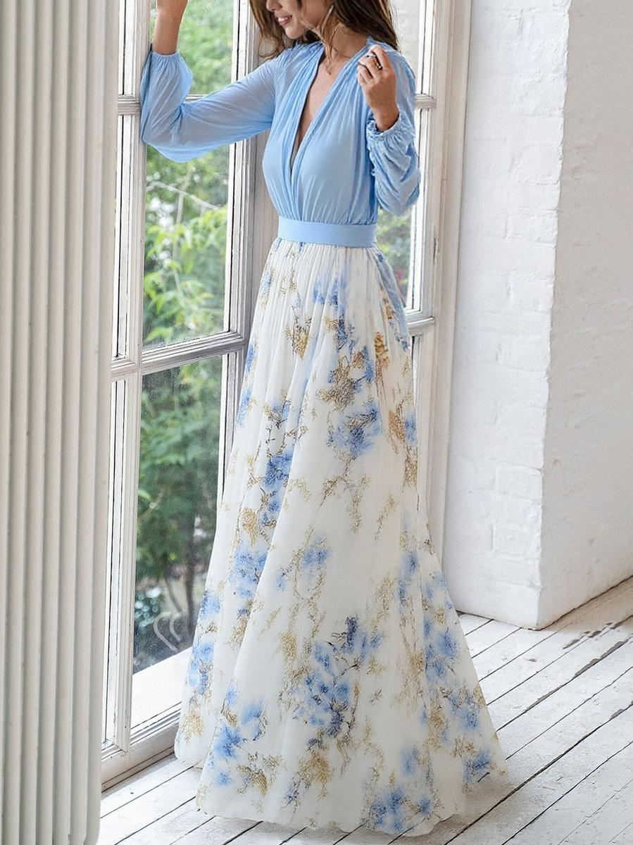 Lucía | Elegant Maxi Dress with Floral Print