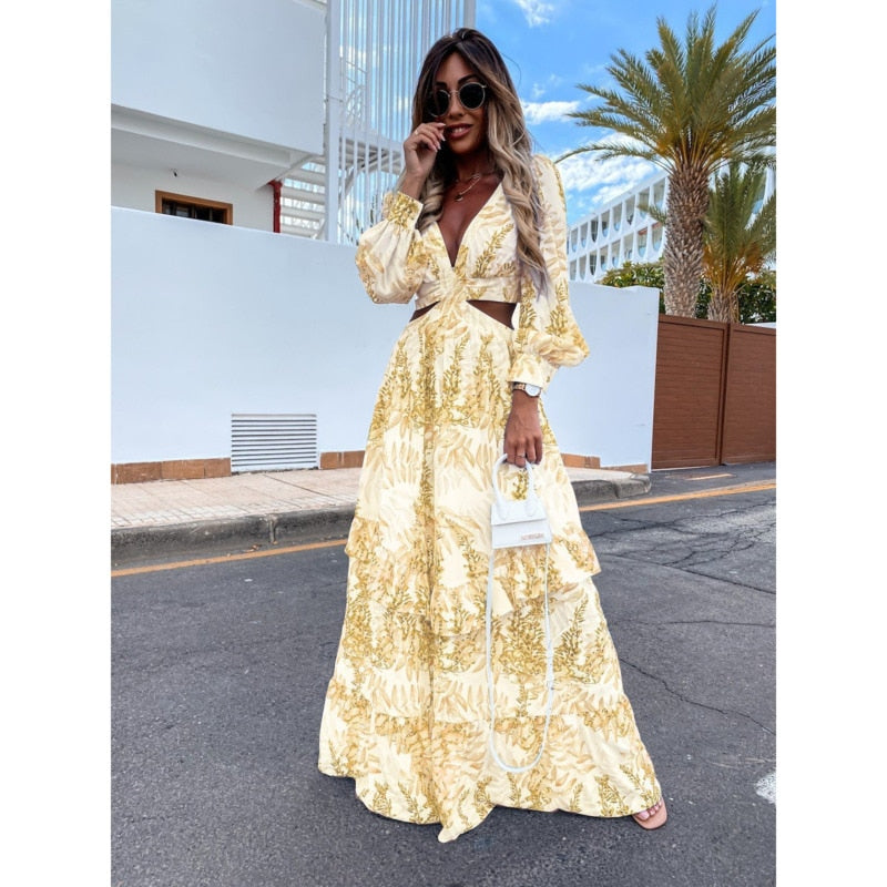 Alazne - Elegant Maxi Dress with Refined Cut