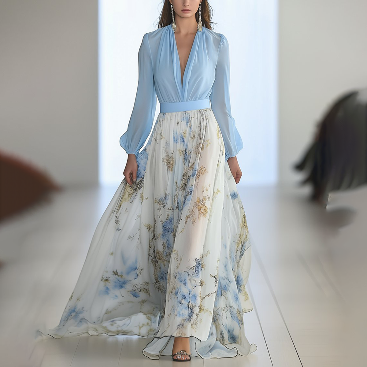 Lucía | Elegant Maxi Dress with Floral Print