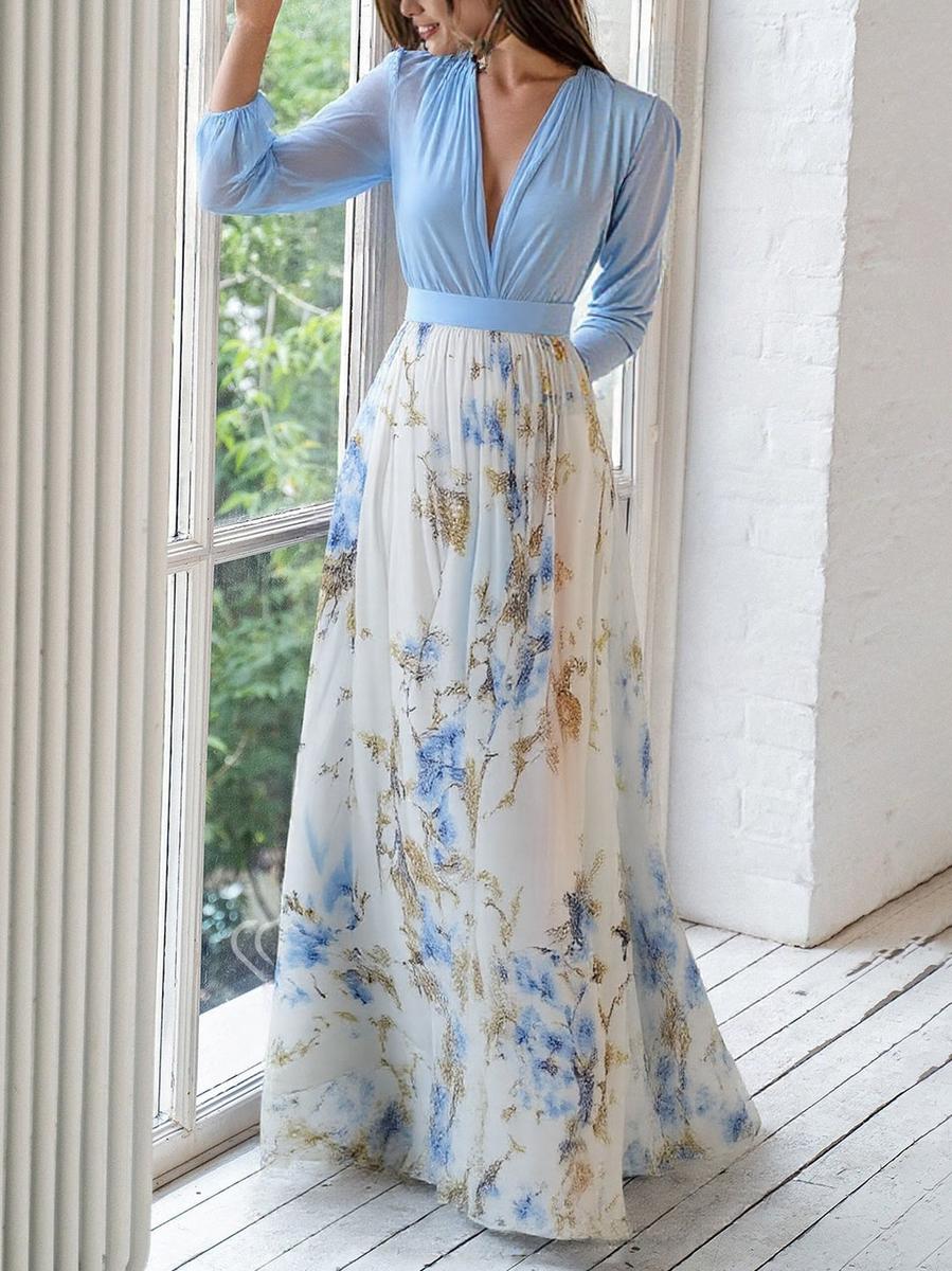 Lucía | Elegant Maxi Dress with Floral Print
