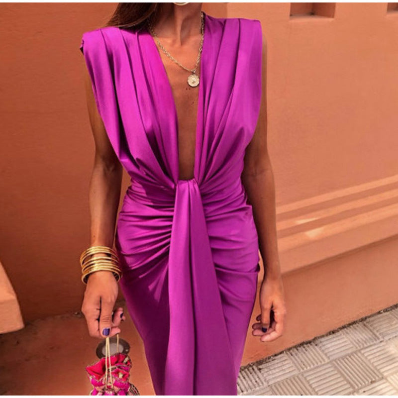 Isabella | Deep V-Neck Party Dress