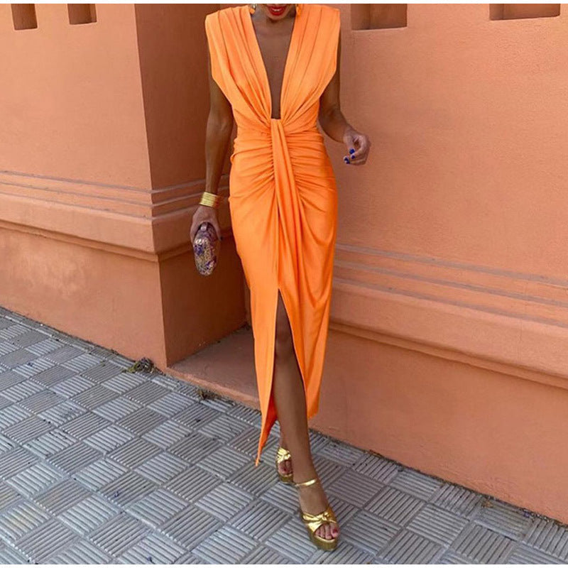 Isabella | Deep V-Neck Party Dress