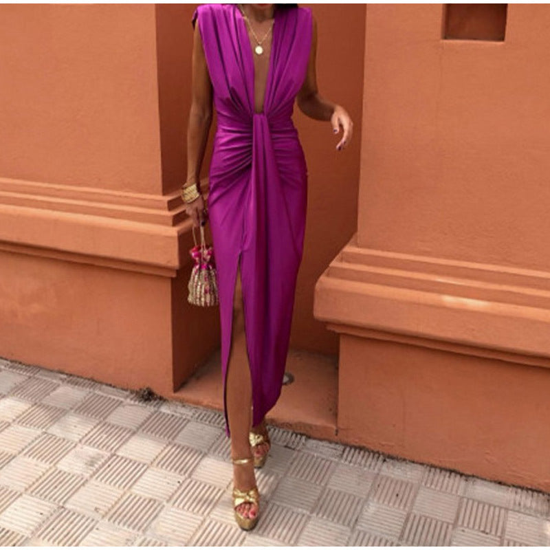 Isabella | Deep V-Neck Party Dress