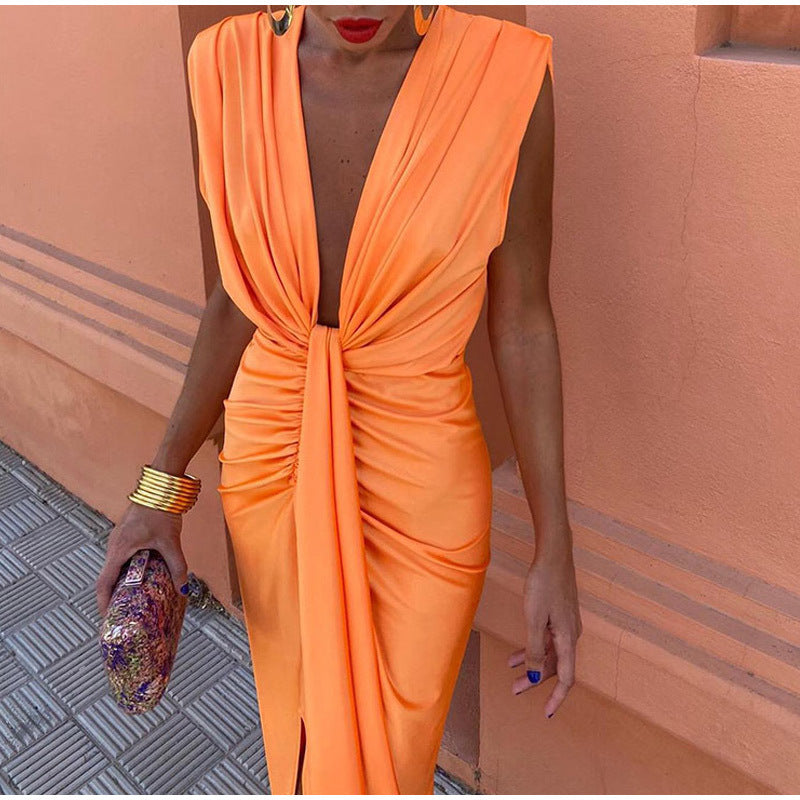 Isabella | Deep V-Neck Party Dress