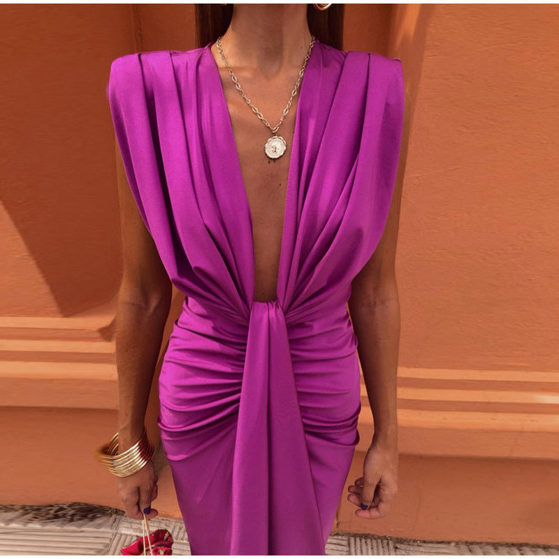Isabella | Deep V-Neck Party Dress