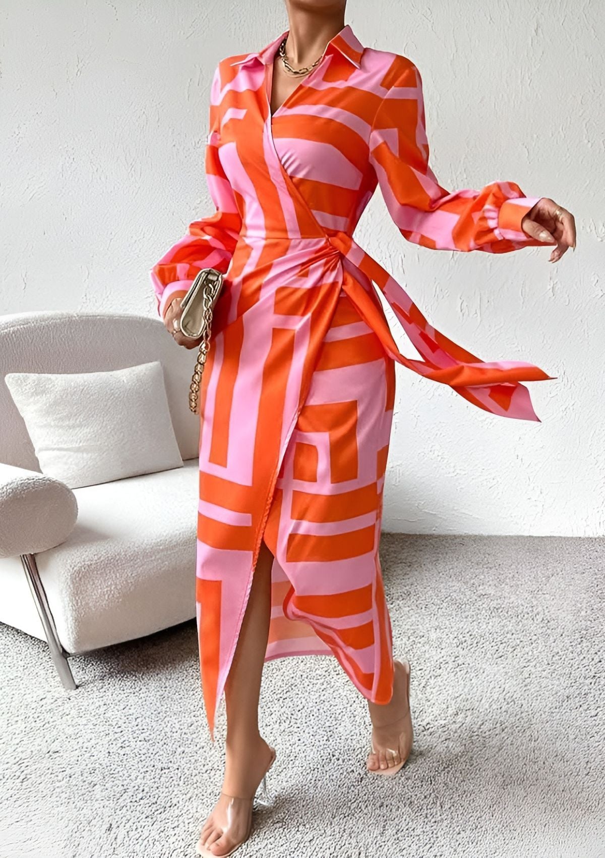 Christiana | Wrap Dress with Print