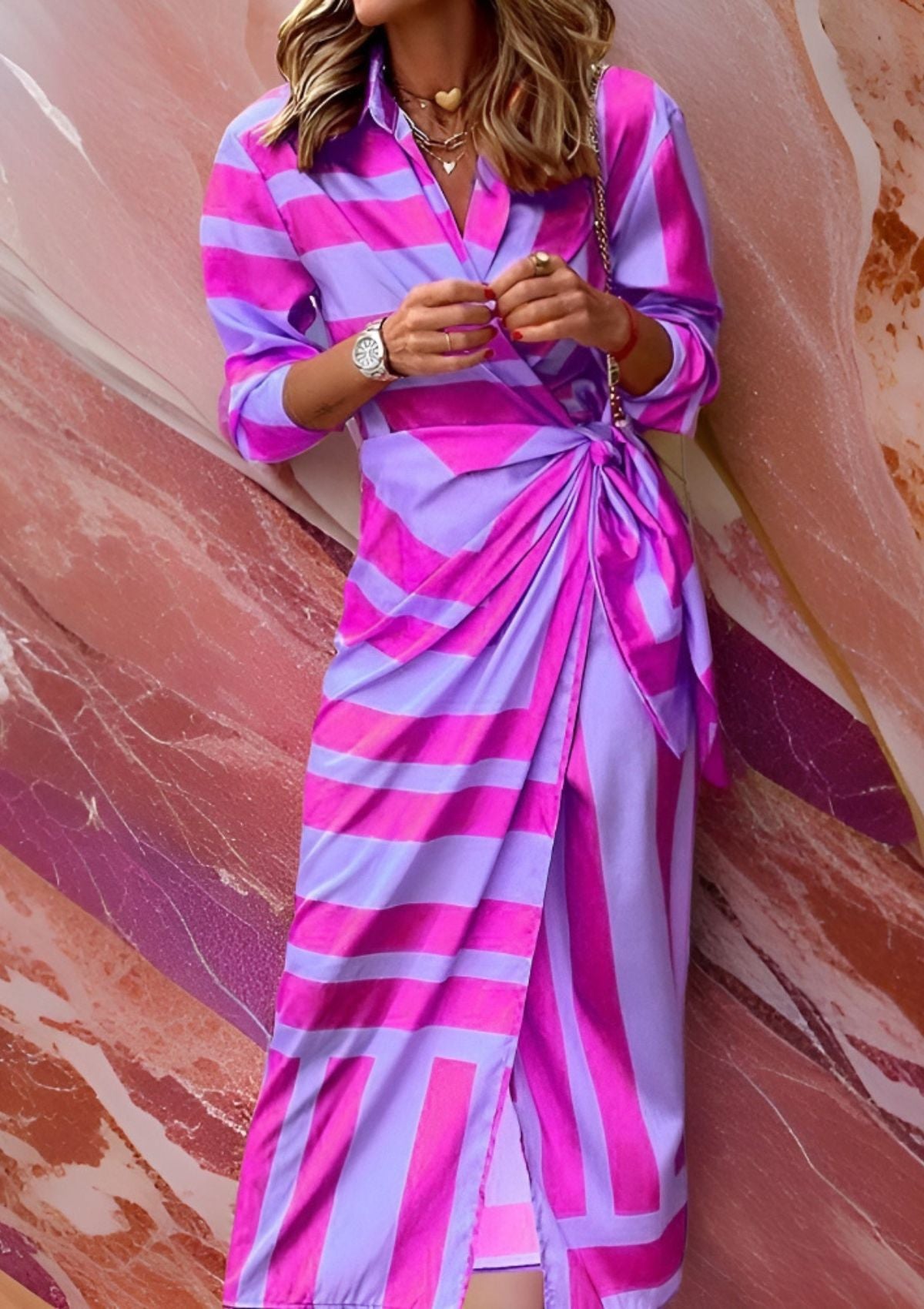 Christiana | Wrap Dress with Print