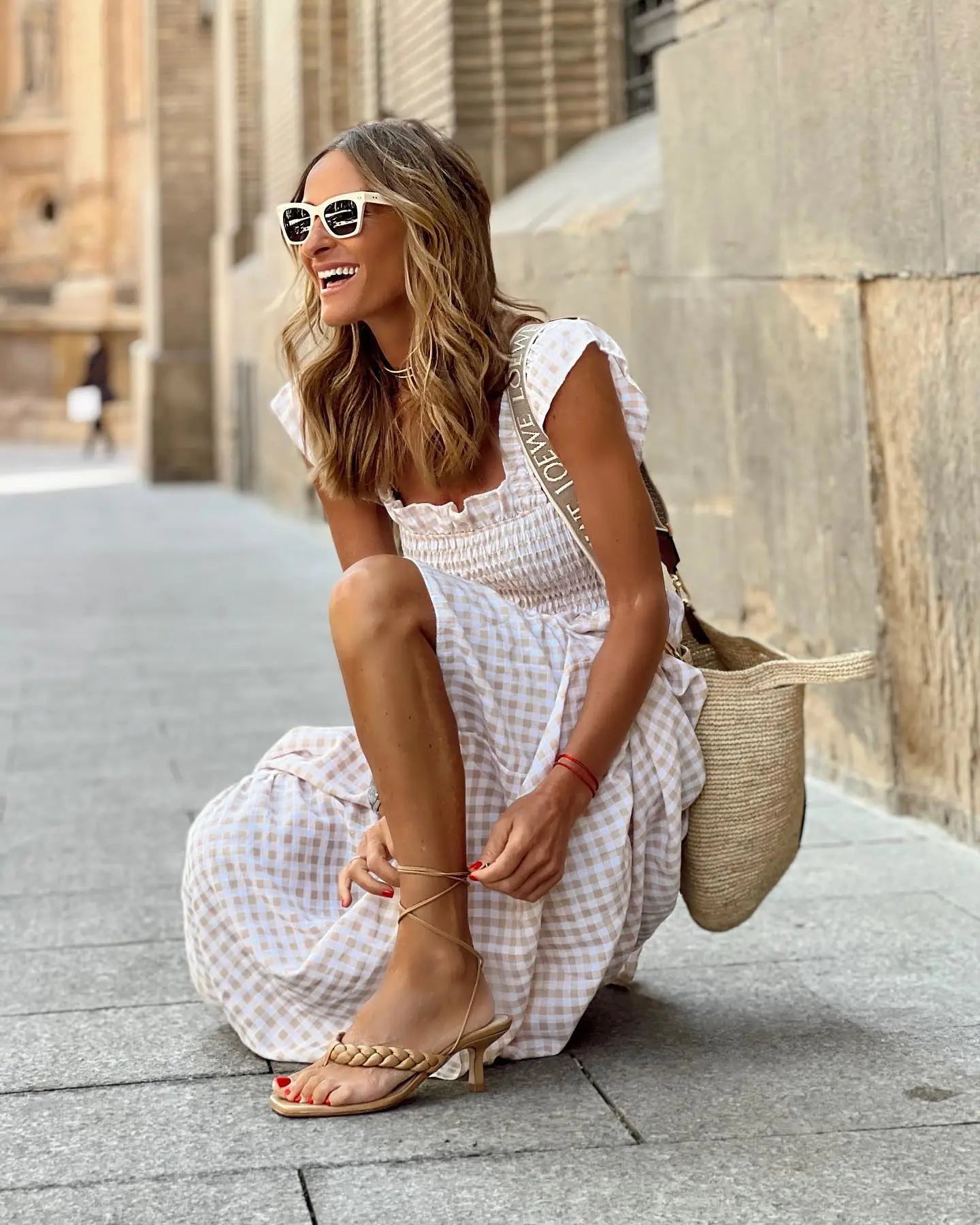 Mila™ | Retro Checkered Dress