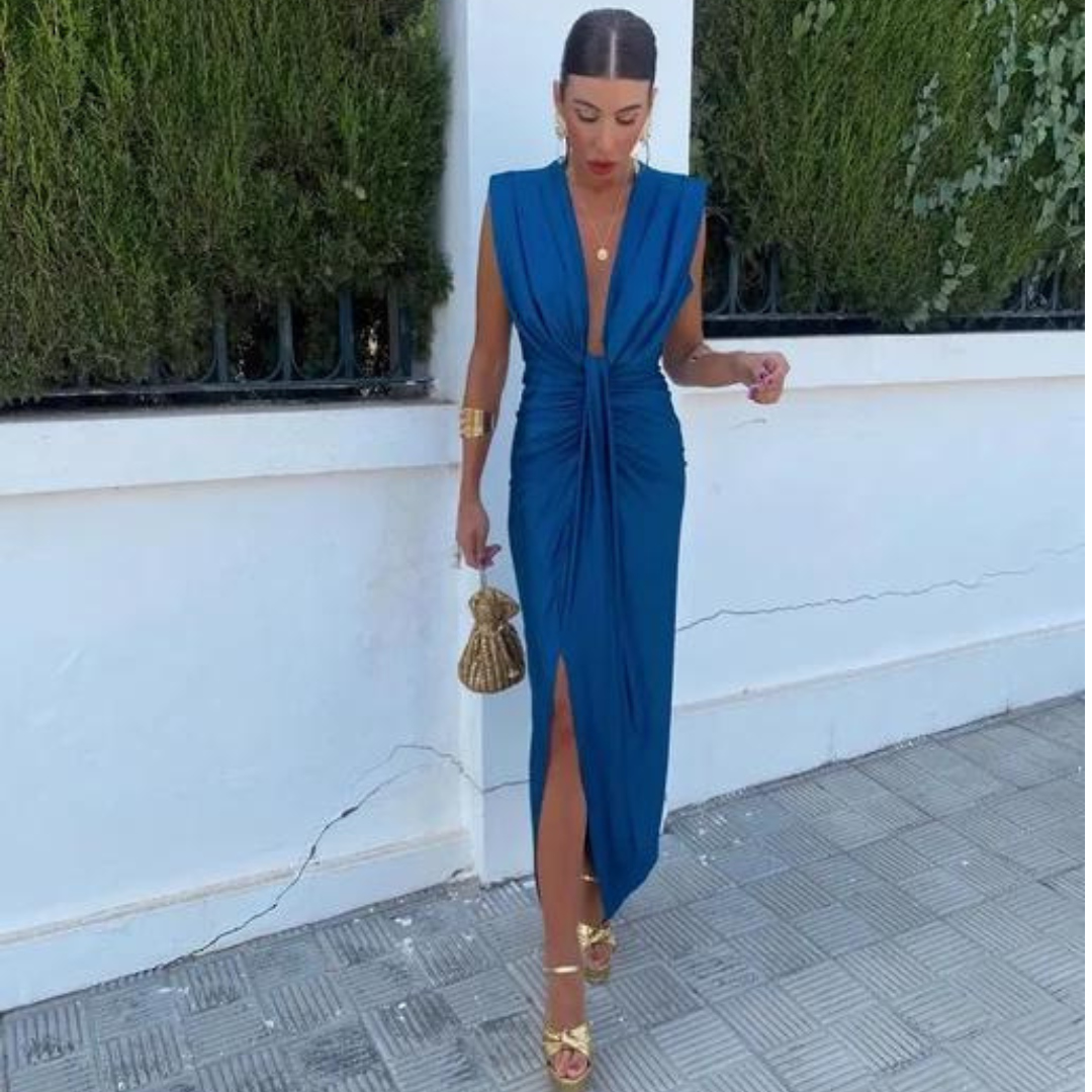Isabella | Deep V-Neck Party Dress